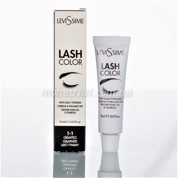 Фарба для брів і вій LeviSsime LashColor №1.1 Graphite, Графіт, 15 мл Фарба для брів і вій LeviSsime LashColor №1.1 Graphite, Графіт, 15 мл