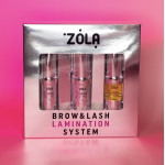 Набір для ламінування брів та вій ZOLA  Silver Brow&Lash Lamination System (1,2,3 склади по 10 мл)