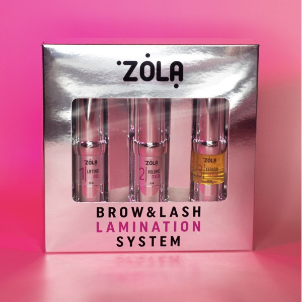 Набір для ламінування брів та вій ZOLA Silver Brow&Lash Lamination System (1,2,3 склади по 10 мл) Набір для ламінування брів та вій ZOLA Silver Brow&Lash Lamination System (1,2,3 склади по 10 мл)