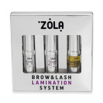 Набір для ламінування брів та вій ZOLA  Silver Brow&Lash Lamination System (1,2,3 склади по 10 мл)