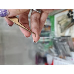 Пінцет для нарощування вій L 6 мм 75  Design Lashes, рожеве золото (17)