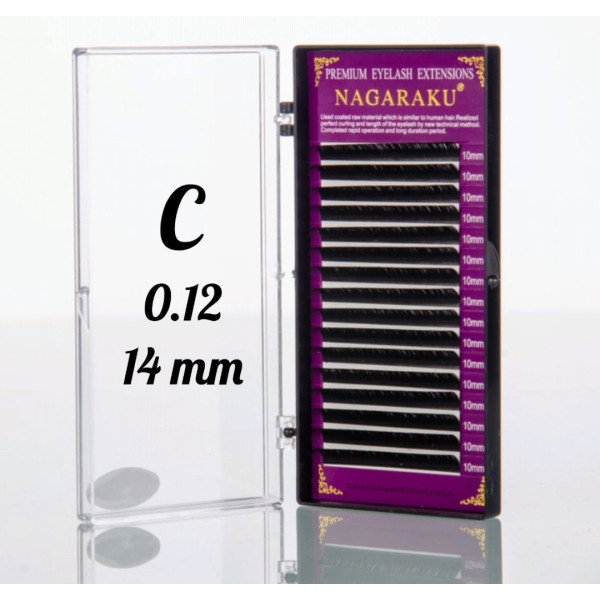 Вії Nagaraku 0.12C - 14 мм Нагараку Вії Nagaraku 0.12C - 14 мм Нагараку