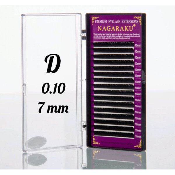 Вії Nagaraku 0.10D - 7 мм Нагараку Вії Nagaraku 0.10D - 7 мм Нагараку