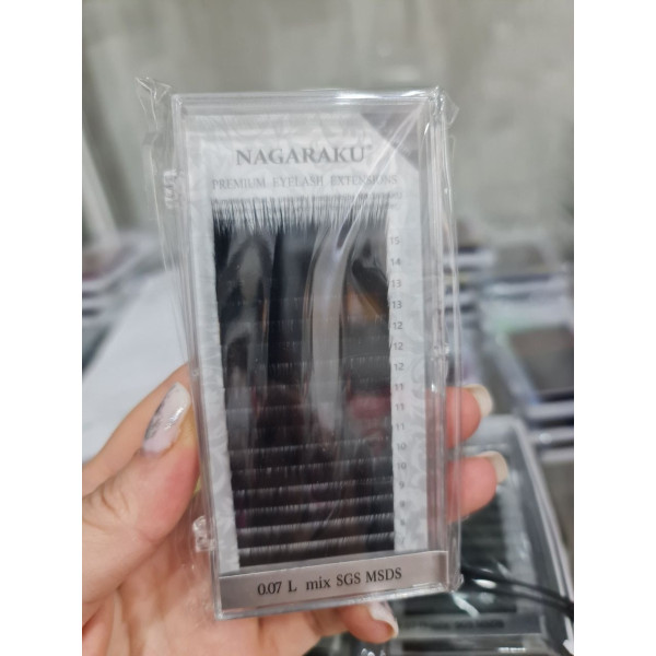 Вії Nagaraku Mix 0.07L (7-15мм) Нагараку мікс