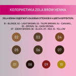 Хна професійна для брів ZOLA 10 гр (02 LIGHT BROWN)