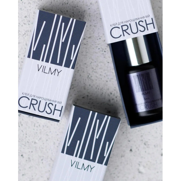 Клей для нарощування вій Crush Vilmy, 5 мл (0,5 сек), чорний Клей для нарощування вій Crush Vilmy, 5 мл (0,5 сек), чорний