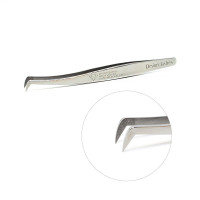 Пінцет для нарощування вій Чобіток Diamond Design Lashes,  дзеркальний (16)