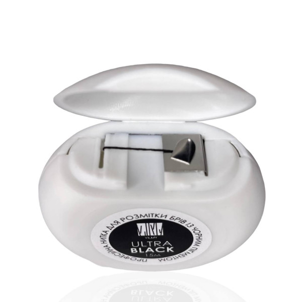 Професійна нитка для розмітки брів VILMY Ultra Black (чорний), 15 м