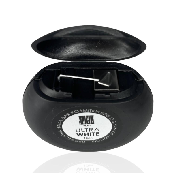 Професійна нитка для розмітки брів VILMY Ultra White (білий), 15 м