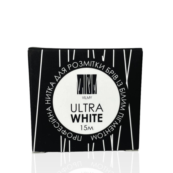 Професійна нитка для розмітки брів VILMY Ultra White (білий), 15 м Професійна нитка для розмітки брів VILMY Ultra White (білий), 15 м
