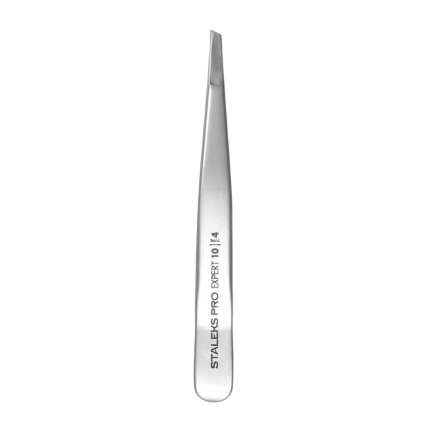 Пінцет для брів Staleks Expert 10/4 (вузькі скошені кромки)