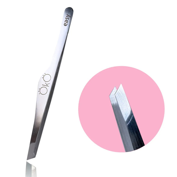 Пінцет для брів скосий OKO Easy Touch 02 Пінцет для брів скосий OKO Easy Touch 02