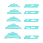 Бігуді, валики для ламінування вій OKO 5 пар S, M, M1, M2, L
