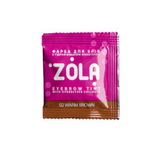 Фарба для брів з колагеном у саше ZOLA Eyebrow Tint With Collagen - 02 Warm brown (Тепло-коричнева), 5 мл