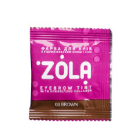 Фарба для брів з колагеном у саше ZOLA Eyebrow Tint With Collagen - 03 Brown (Коричнева), 5 мл