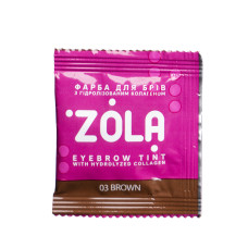 Фарба для брів з колагеном у саше ZOLA Eyebrow Tint With Collagen - 03 Brown (Коричнева), 5 мл