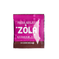 Фарба для брів з колагеном у саше ZOLA Eyebrow Tint With Collagen - 04 Dark brown (Темно-коричнева), 5 мл