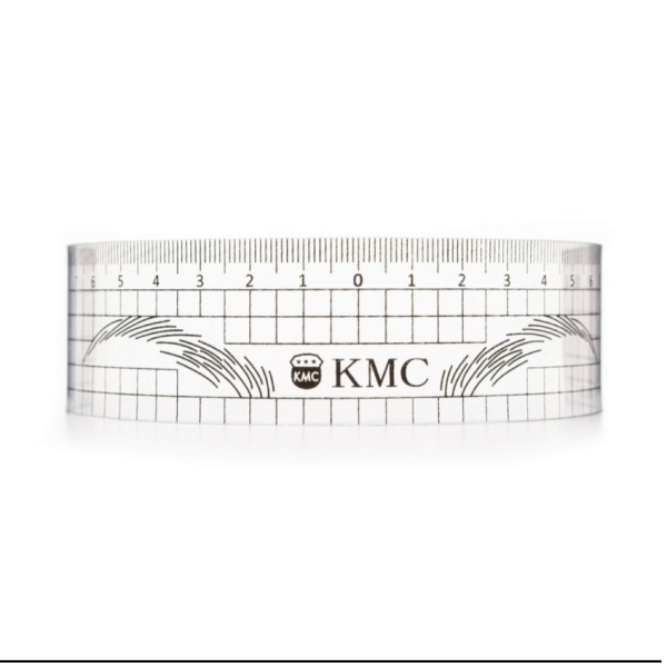 Лінійка багаторазова для ескізу брів KMC, чорна