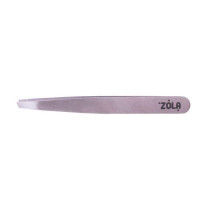 Пінцет для брів ZOLA Silver (скошений)