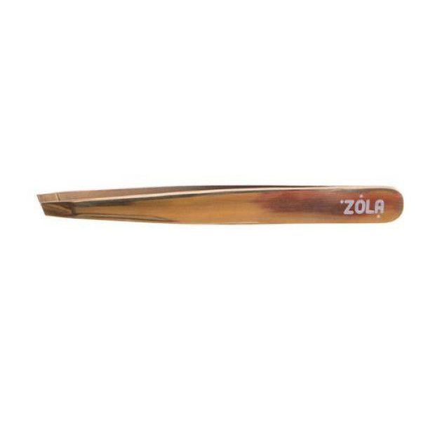 Пінцет для брів ZOLA Gold (скошений)