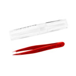Пинцет для бровей Staleks Expert 11 Type 5r (точечный), красный