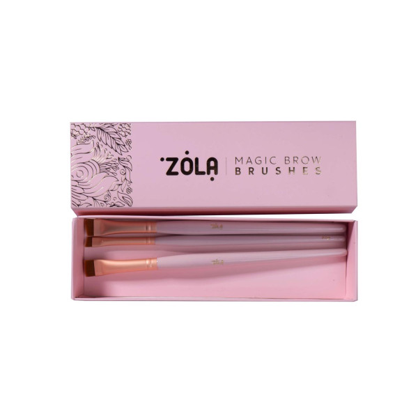 Набір пензликів для фарбування брів ZOLA MAGIC BROW BRUSHES (світло-рожевий) Набір пензликів для фарбування брів ZOLA MAGIC BROW BRUSHES (світло-рожевий)