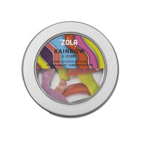 Бігуді, валики для ламінування вій Rainbow L-Curl ZOLA 5 пар (2s, 2.5 M, 3L, 4XL, 4.5 XLL)