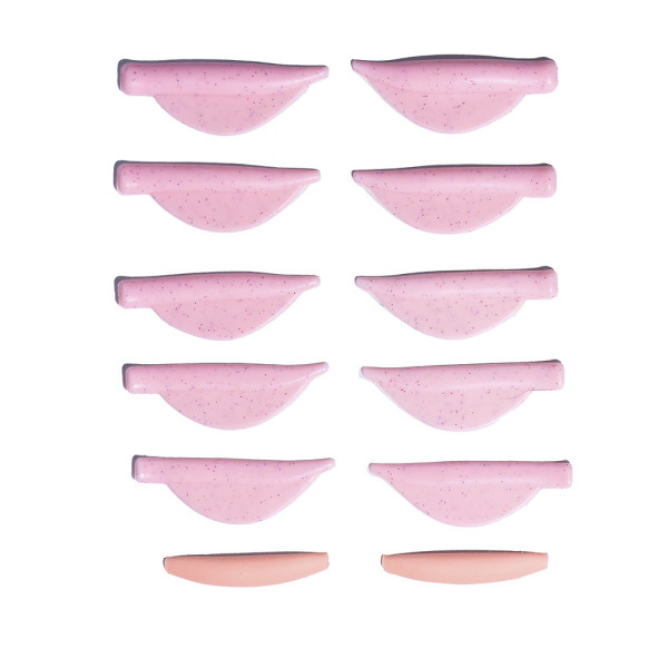Бігуді, валики для ламінування вій ZOLA Pinky Shiny Pads 5 пар (XS, S, M, L, XL)