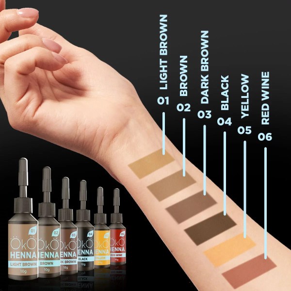 Хна для брів OKO Power Powder, 01 Light Brown, 10 г Хна для брів OKO Power Powder, 01 Light Brown, 10 г