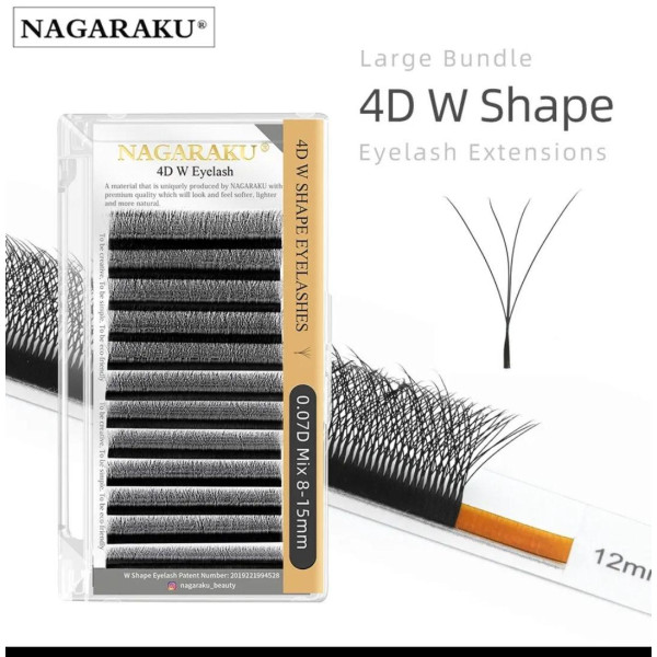 Вії Nagaraku (4D) - вигин D 0.07 MIX (8-15мм) Нагараку пучки мікс Вії Nagaraku (4D) - вигин D 0.07 MIX (8-15мм) Нагараку пучки мікс