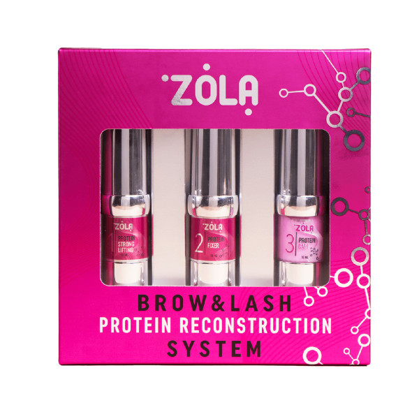 Набір складників для ламінування брів та вій ZOLA Brow&Lash Protein Reconstruction System (1,2,3 по 10 мл) Набір складників для ламінування брів та вій ZOLA Brow&Lash Protein Reconstruction System (1,2,3 по 10 мл)