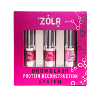 Набір складників для ламінування брів та вій ZOLA Brow&Lash Protein Reconstruction System (1,2,3 по 10 мл)