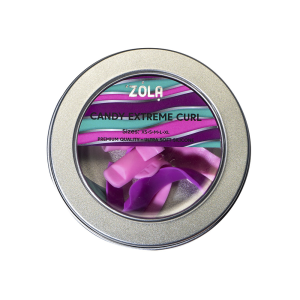 Бігуді, валики для ламінування вій Candy Extreme Curl ZOLA 6 пар (XS, S, M, L, XL, LL)