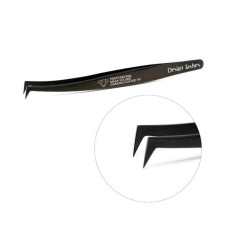 Пінцет для нарощування вій Сокирка Diamond Design Lashes, чорний (2)