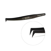 Пінцет для нарощування вій Сокирка Diamond Design Lashes, чорний (2)
