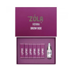 Хна Бокс (Henna mini brow Box) ZOLA - 6 шт по 5 гр + олія для брів 15 мл