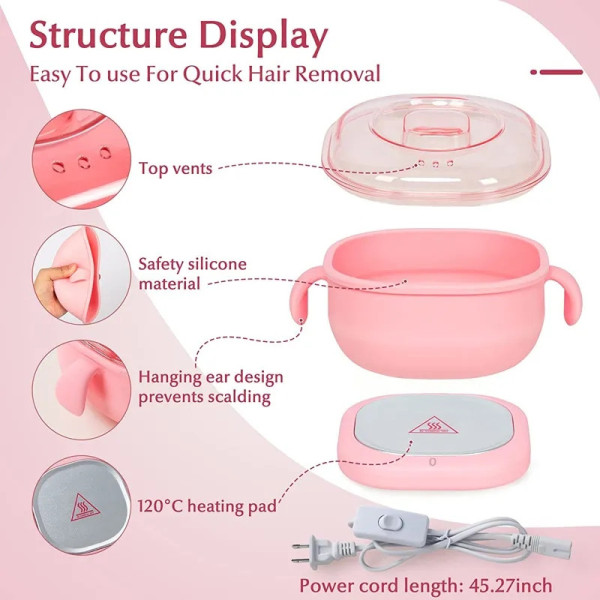 Воскоплав BUCOS SL-400 PINK Silicone Edition на 100W та 400 мл.