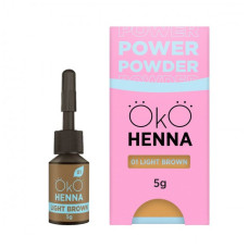 Хна для брів OKO Power Powder, 01 Light Brown, 5 г