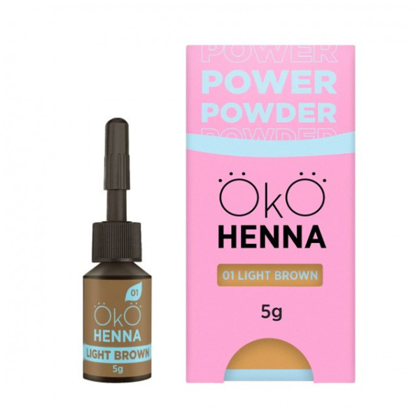 Хна для брів OKO Power Powder, 01 Light Brown, 5 г Хна для брів OKO Power Powder, 01 Light Brown, 5 г