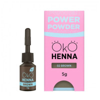 Хна для брів OKO Power Powder, 02 Brown, 5 г