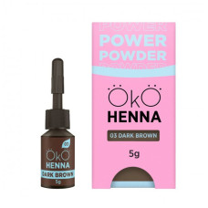 Хна для брів OKO Power Powder, 03 Dark Brown, 5 г