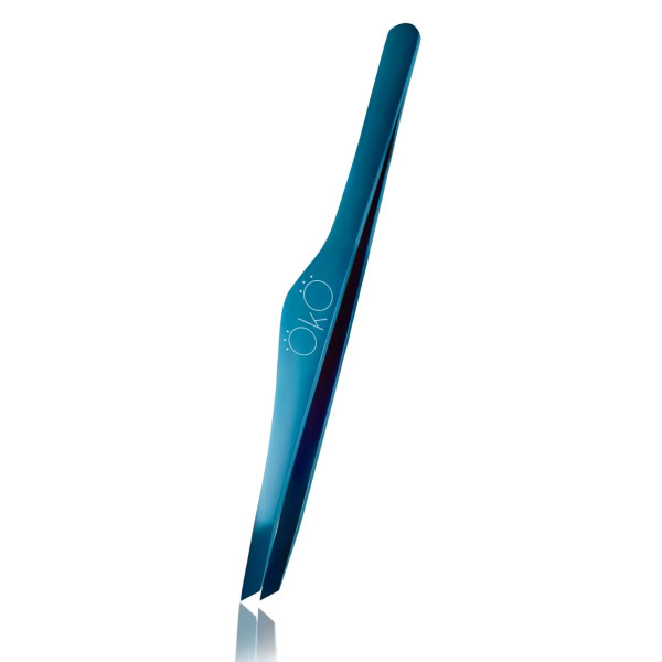 Пінцет для брів скошений OKO Blue Magic Premium
