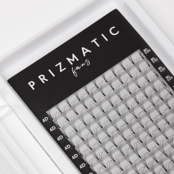 Пучки ресниц на ленте черные PRIZMATIC - Sculptor lash, mix 4D - CC 0,07 (8-14), 20 линий Скульптор лаш микс