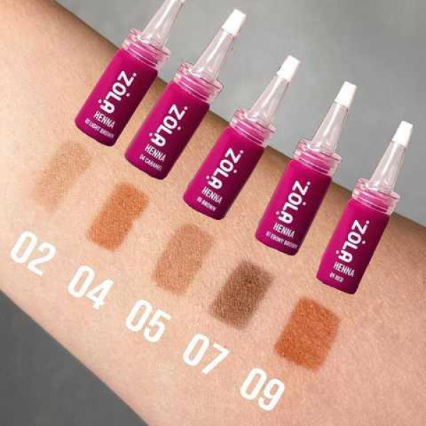 Хна професійна для брів ZOLA 5 гр (06 Dark BROWN)