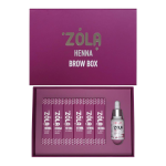 Хна Бокс (Henna Box) ZOLA - 6 шт по 10 гр + масло для бровей 15 мл