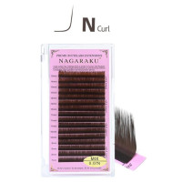 Вії Nagaraku Mix (темно-коричневий) 0.10 N Нагараку мікс