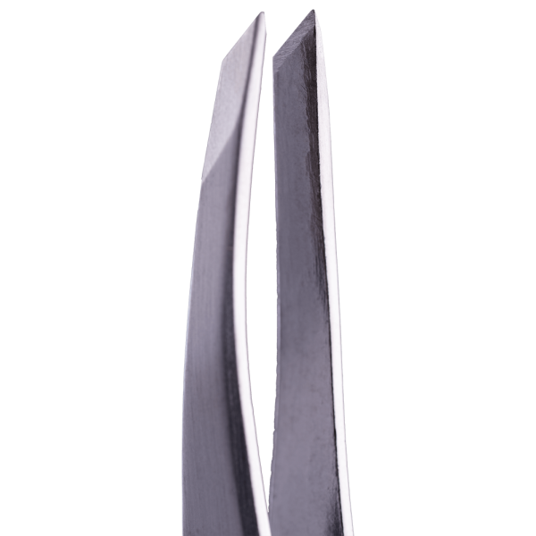 Пінцет скошений професійний для брів ZOLA SILVER NEW