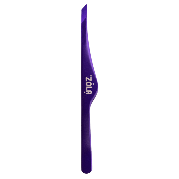 Пінцет скошений професійний для брів ZOLA VIOLET