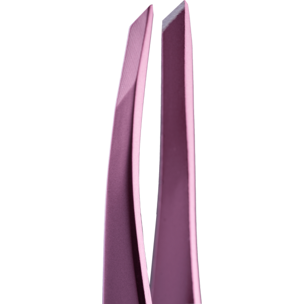 Пінцет скошений професійний для брів ZOLA LIGHT PINK