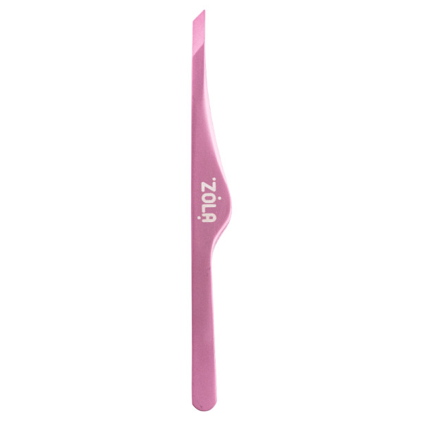 Пінцет скошений професійний для брів ZOLA LIGHT PINK Пінцет скошений професійний для брів ZOLA LIGHT PINK